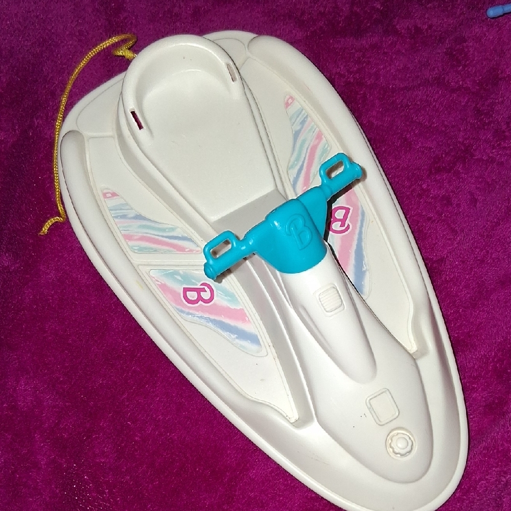 Vintage 1997 Barbie White and Blue Jet Ski Toy